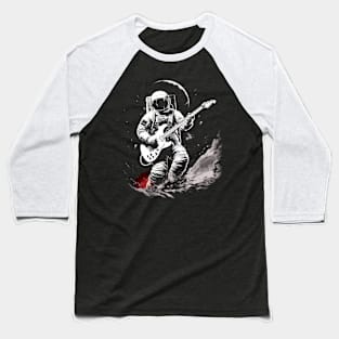 Rock & Roll Music Concert Festival Astronaut Space Guitar Baseball T-Shirt